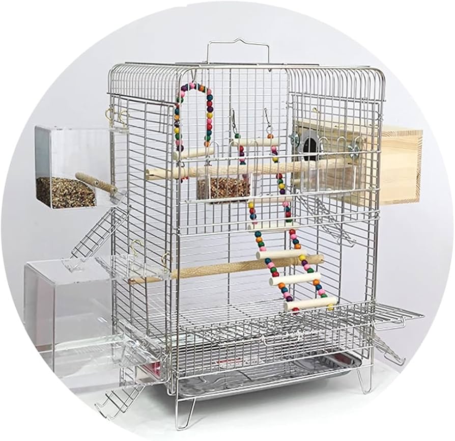 Amazon.co.jp: 鳥かご・ケージ ステンレス鋼自家繁殖休憩鳥かご すべて