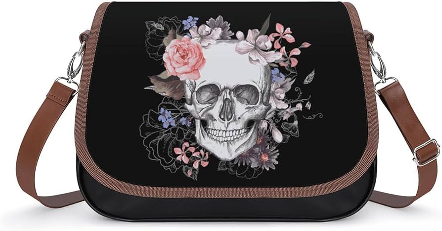 Amazon.co.jp: スカル ドクロ柄 髑髏柄 ショルダーバッグ PUレザー