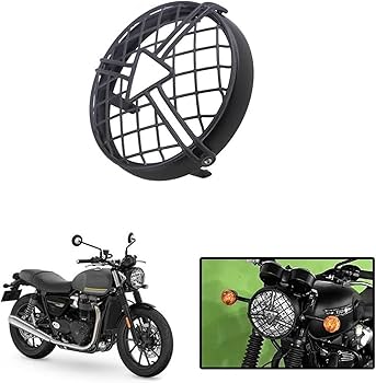 Amazon | ヘッドライトグリル オートバイフロントヘッドランプフレーム