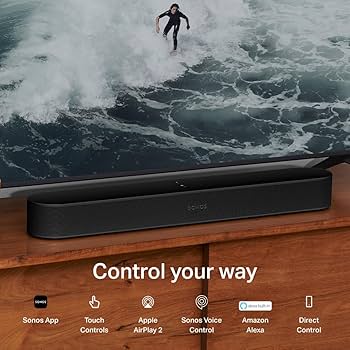 Amazon.com: Sonos Beam Gen 2 - Black - Soundbar with Dolby Atmos