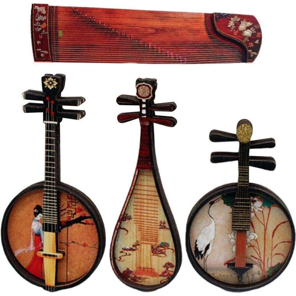 Amazon.co.jp: ミニチュア 1/6 楽器 古筝 琵琶 木製 モデル ドール