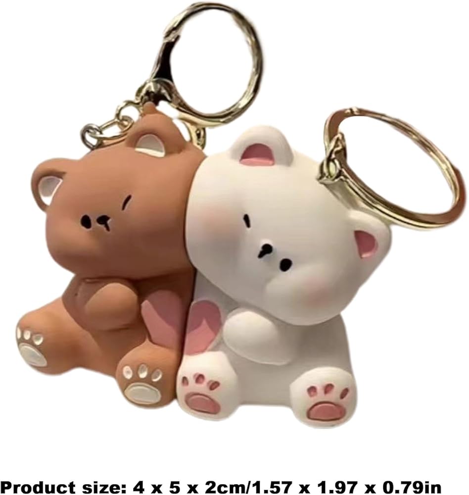 Amazon.co.jp: Wiuejg クマのキーチェーン、キーチェーンペンダント