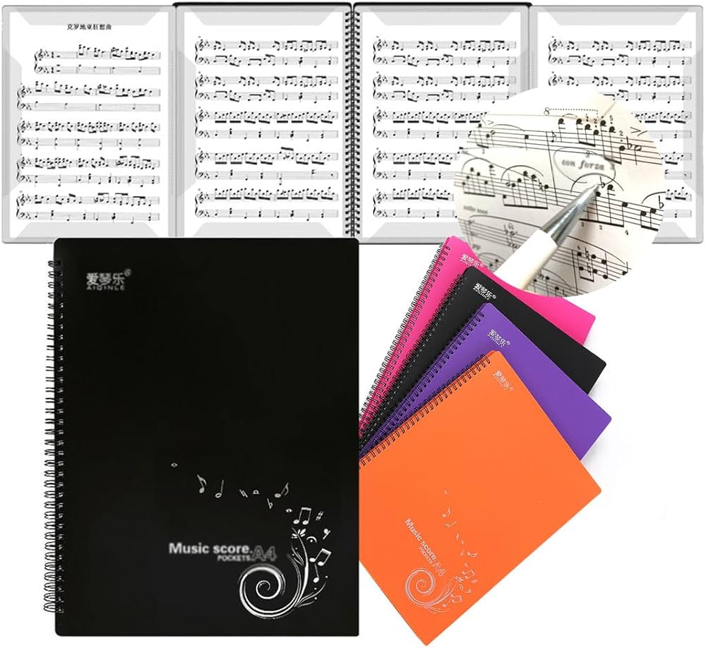 Amazon.co.jp: 【 4面見開き 直接書き込める 譜めくり楽らく 楽譜