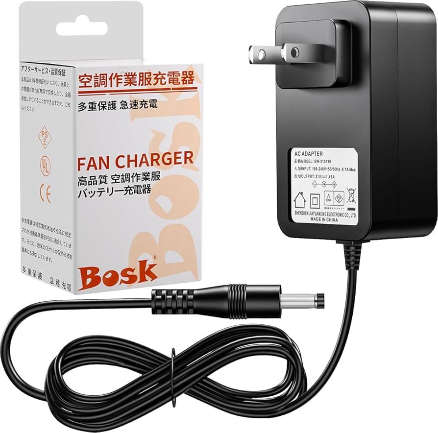 Amazon.co.jp: 空調作業服 充電器 21V BURTLE バートル AC380 AC330