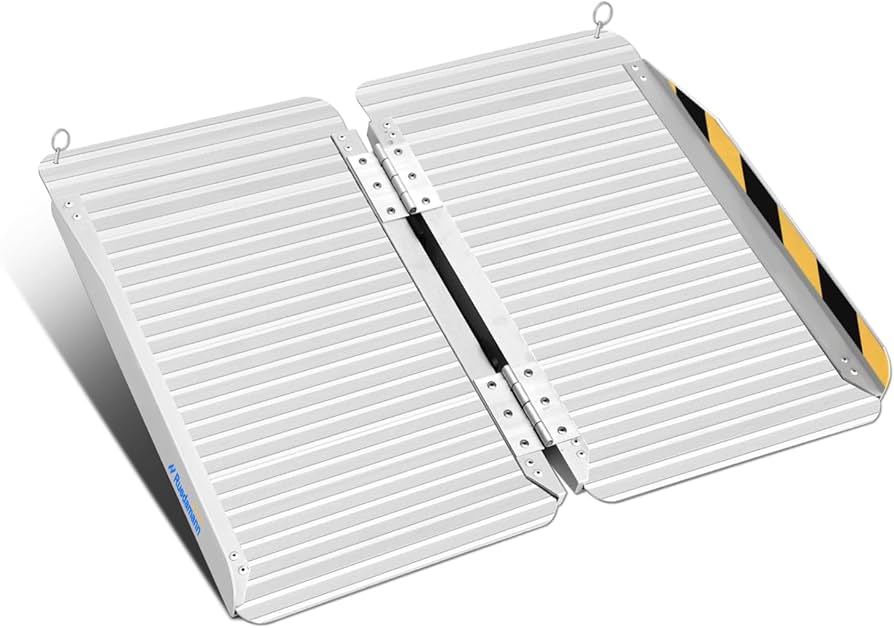 Amazon | Ruedamann 車椅子 スロープ 長さ61cm 幅76cm アルミスロープ