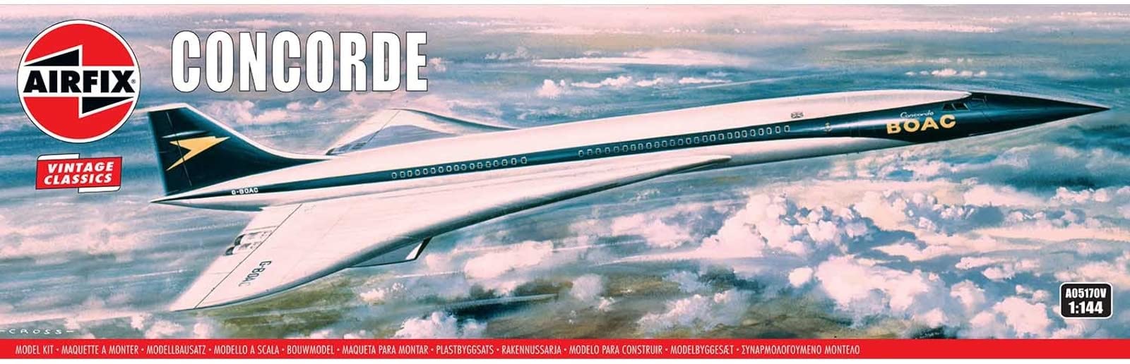 Amazon.com: Airfix Vintage Classics G-BOAC Concorde 1:144 Aviation