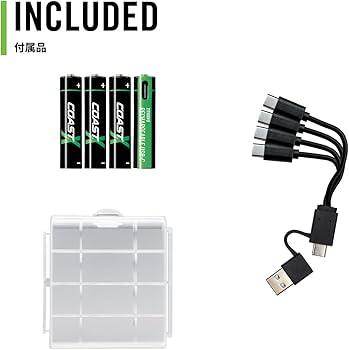 Amazon | COAST (コースト) 単4形 充電池 4本セット ZXAAA ZITHION-X