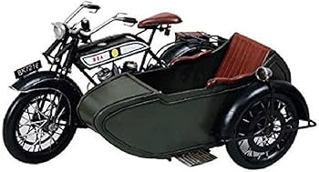 Amazon | ブリキのおもちゃ レトロバイク・サイドカー・グリーン3