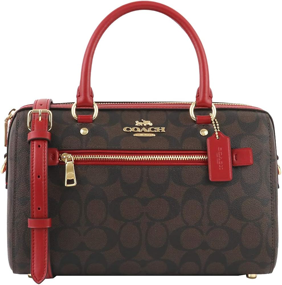 美品 コーチ ローアン サッチェル シグネチャー 2way ショルダーバッグ