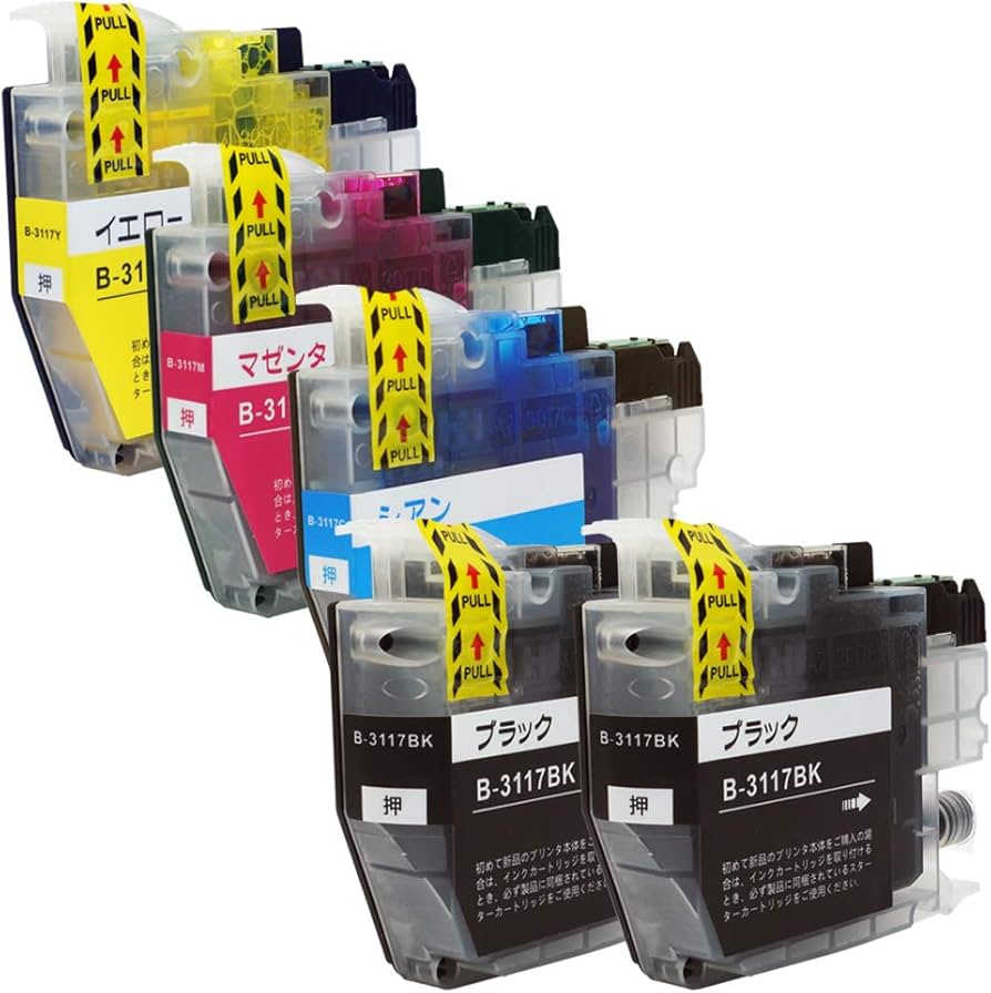 Amazon.co.jp: LC3117-4PK (BK×2/C/M/Y)【5本セット】【全色顔料