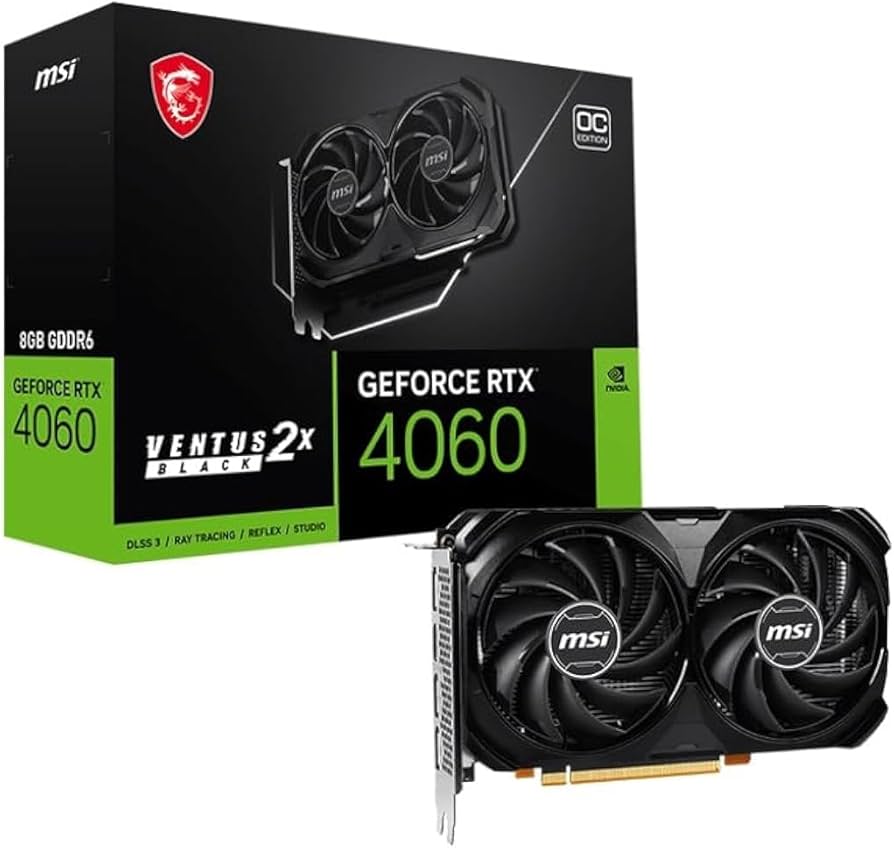 Amazon.com: MSI GeForce RTX 4060 Ventus 2X Black 8G OC Gaming