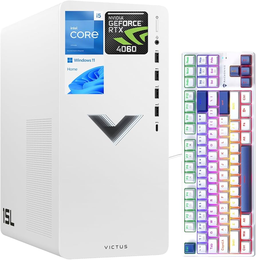 Amazon.com: HP Victus 15L VR-Ready RTX 4060 Tower Gaming Desktop