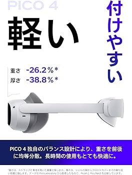 PICO 4 128G VR ヘッドセット ホワイト(ピコ 4) White : Amazon.sg