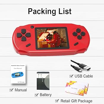 Amazon.co.jp: ZHISHAN 16ビット大人と子供用携帯ゲーム機ゲーム機