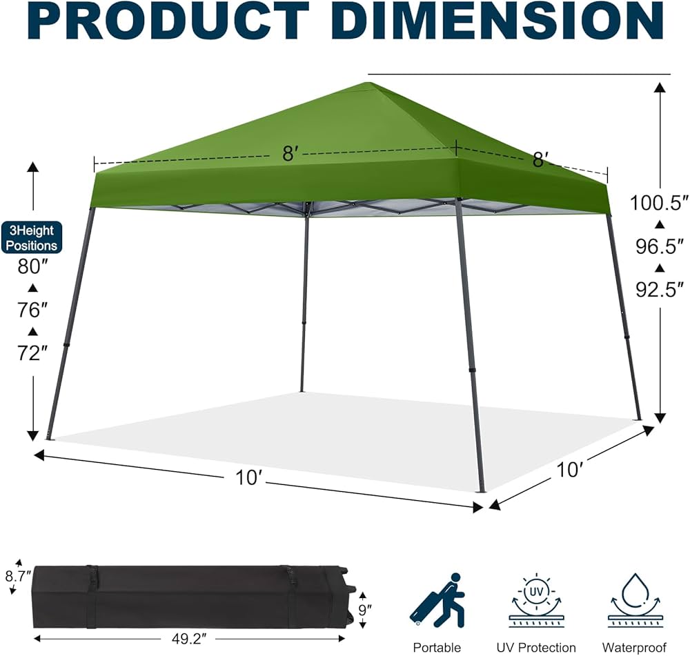 Amazon | マスターキャノピー（MASTERCANOPY）傾斜脚ワンタッチタープ