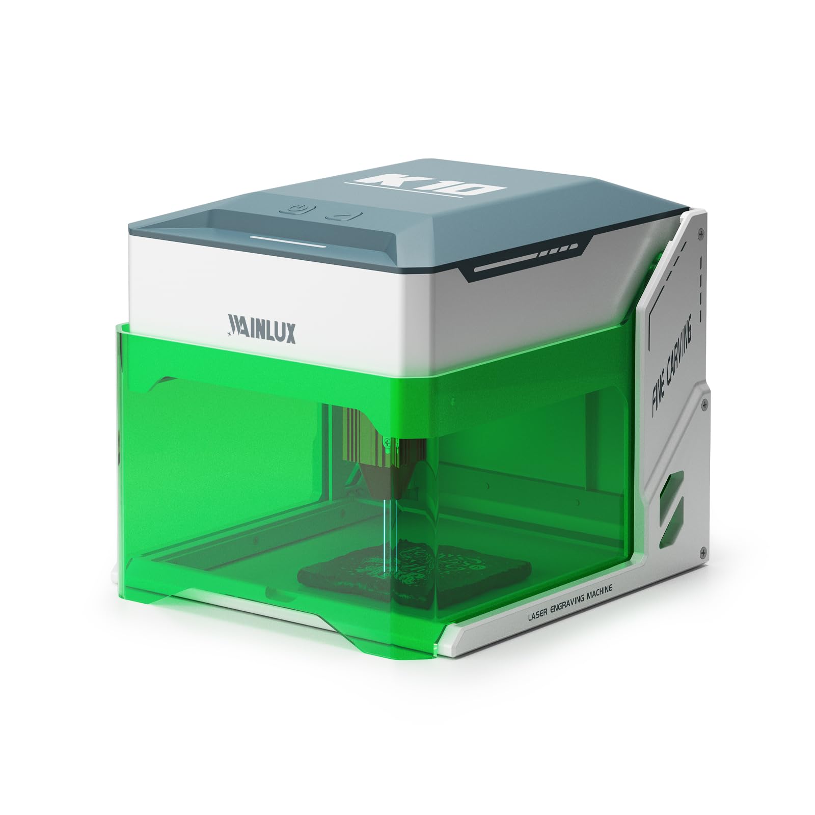Amazon | WAINLUX K10 5Wレーザー彫刻機、小型密閉型ビジュアル