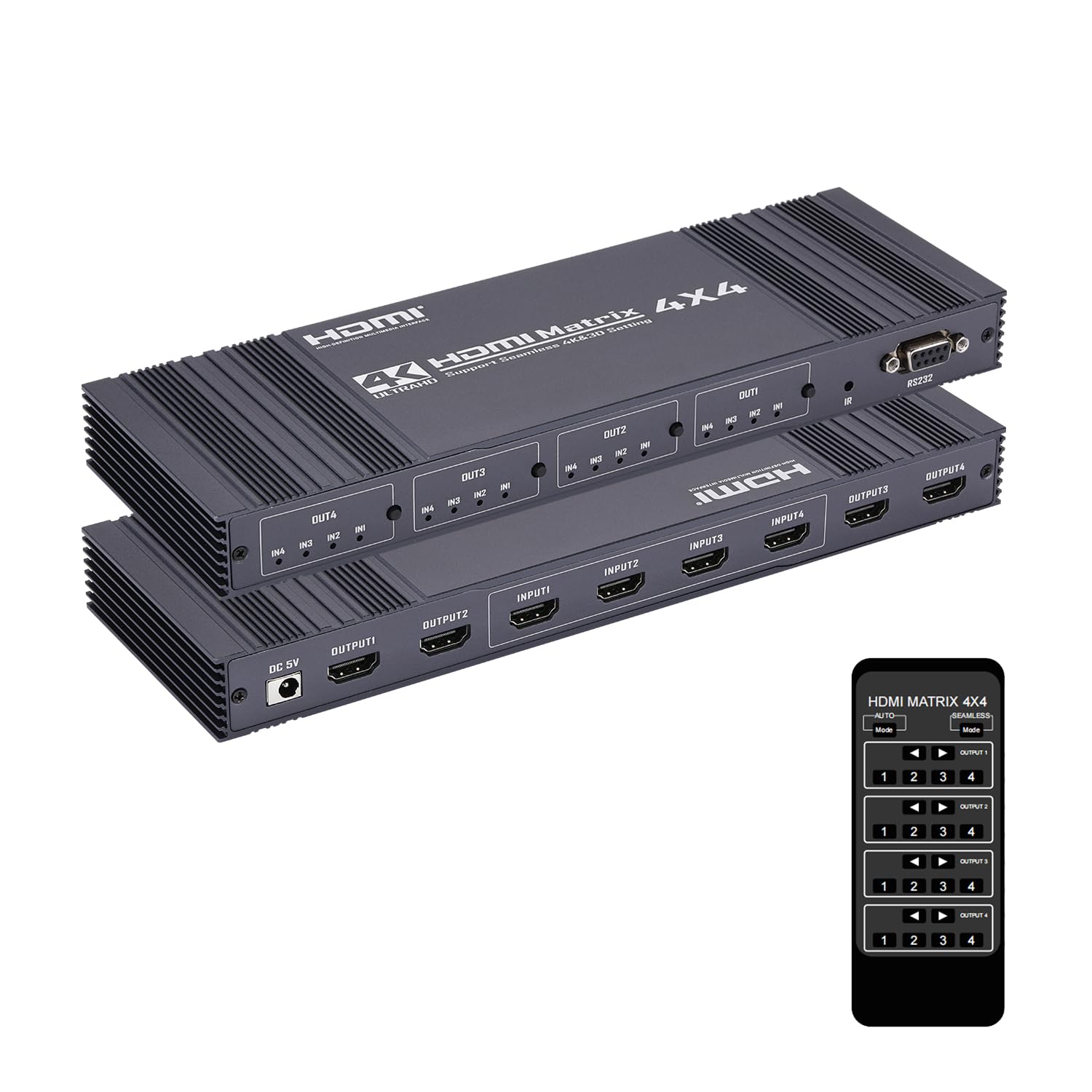 Amazon | HDMIマトリックス 4入力4出力 4K@30Hz マトリックス