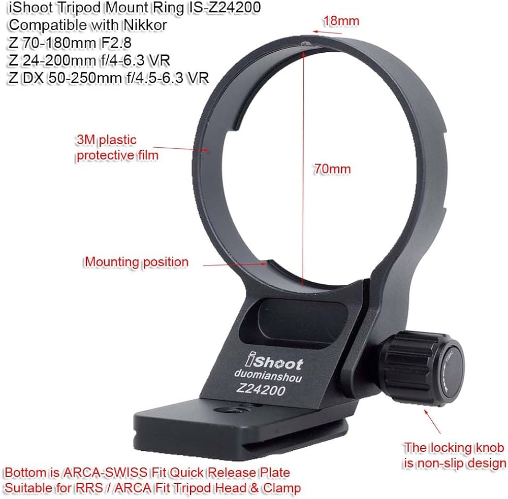 Amazon | レンズリング式三脚座、 Nikonの互換性ありNikkor Z 70-180mm