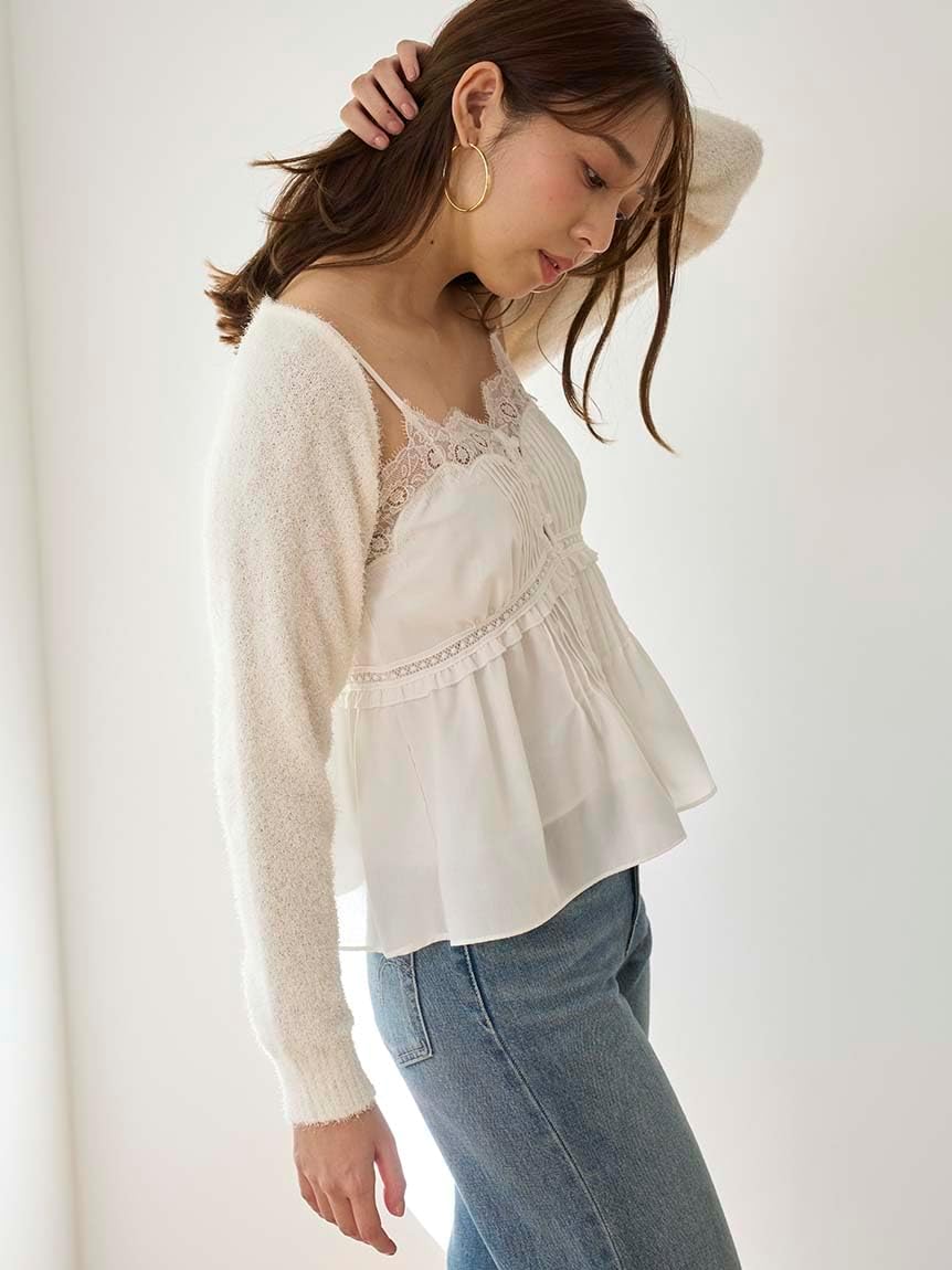 Amazon | [スナイデル] ボレロ×レースキャミSETUP SWNT251214