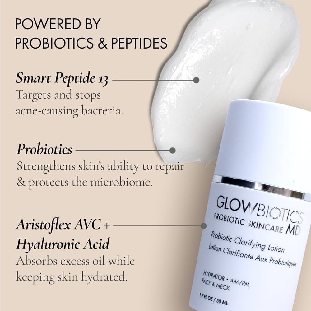 Amazon.com : Glowbiotics Probiotic Clarifying Lotion | Oil Control