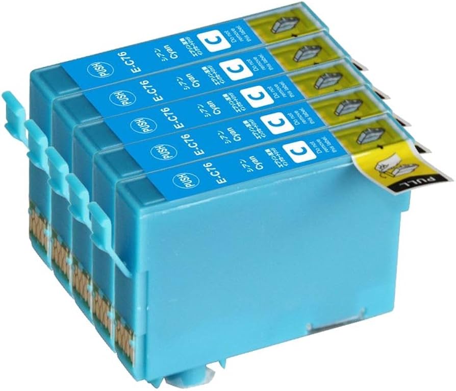 Amazon.co.jp: EPSON エプソン IC4CL76 対応 ICC76 シアン 互換インク