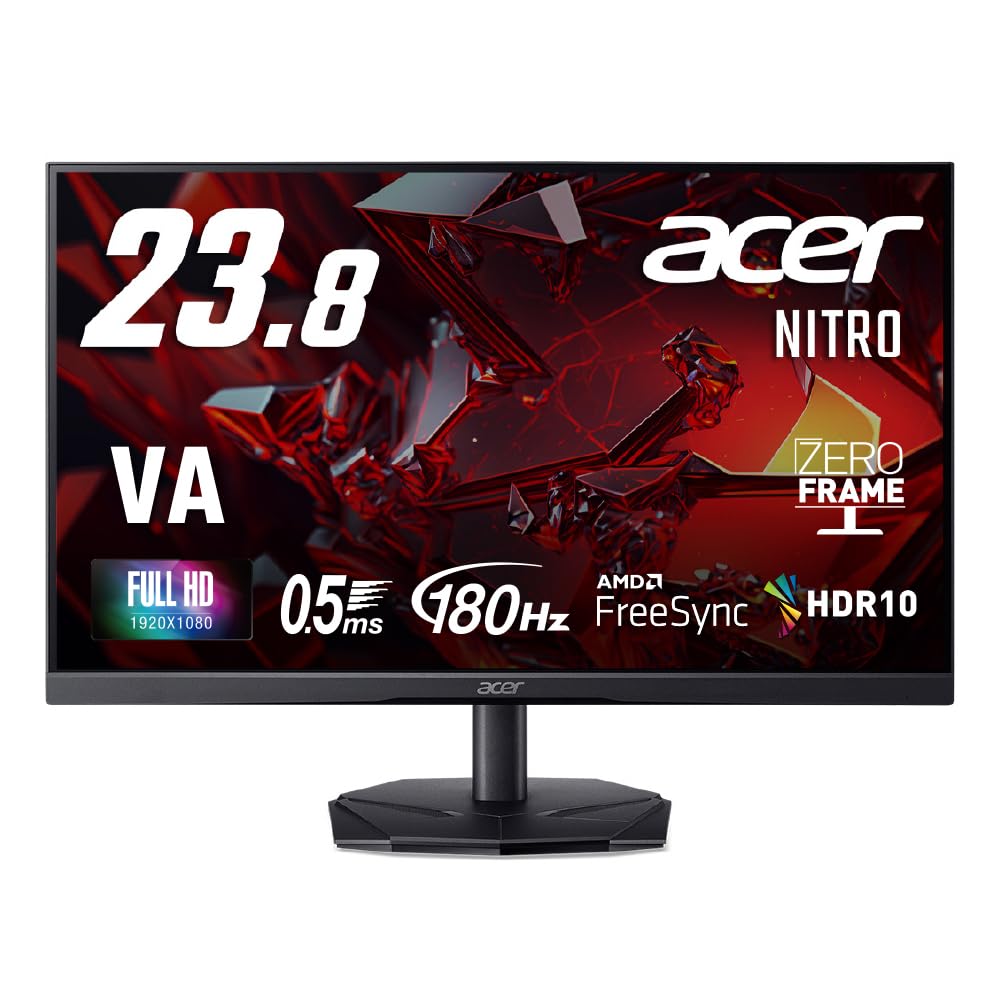 Amazon.co.jp: Acer ゲーミングモニター 23.8インチ VA フルHD 非光沢