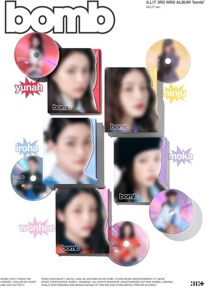 Amazon.com: ILLIT 3rd Mini Album [bomb] GLLIT Version (IROHA