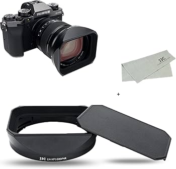 Amazon | JJC メタル 正方形 レンズフード + フードキャップ Fujifilm