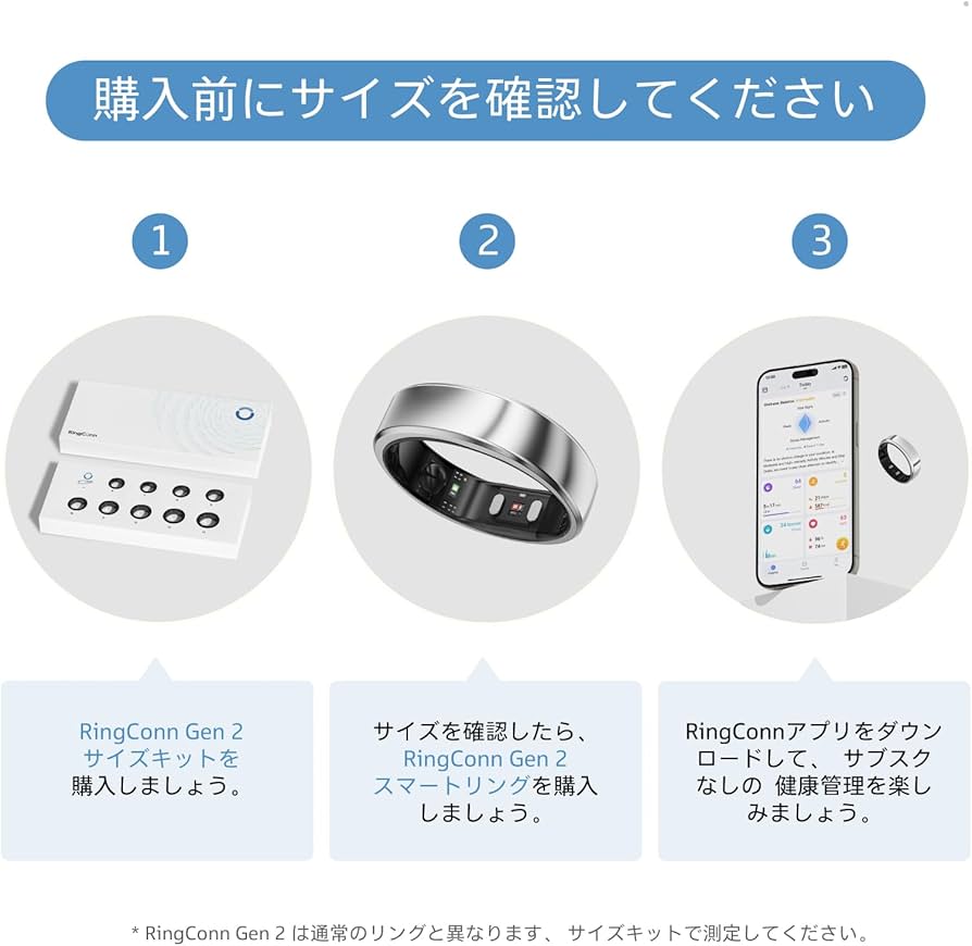 Amazon.co.jp: RingConn Gen 2 スマートリング｜アプリ購読不要、まず