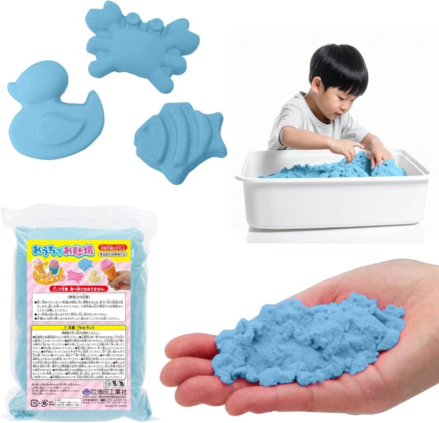 Amazon.co.jp: 池田工業社 おうちでお砂場1kg ブルー ［ 不思議な砂