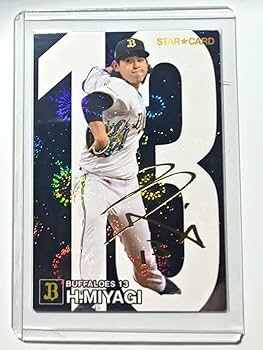 Amazon.co.jp: 金箔 サインカード 宮城大弥 オリックス 2024 プロ野球