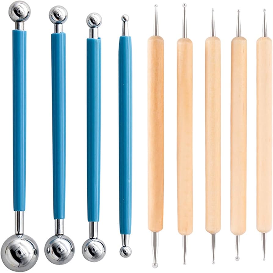 Amazon.co.jp: DanYun 粘土 丸棒 細工棒 粘土道具 セット 9本セット 18