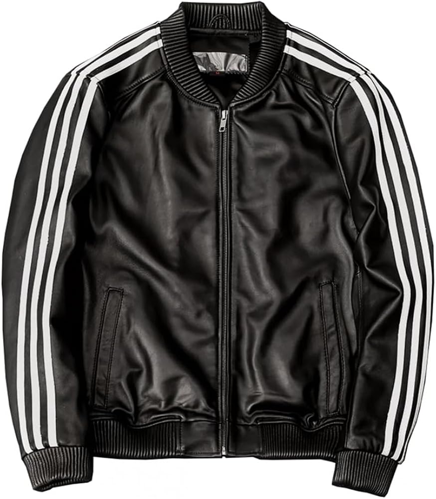 Amazon | [VIIBOY] 革ジャン 本革ジャケット 本革 羊革ジャケット