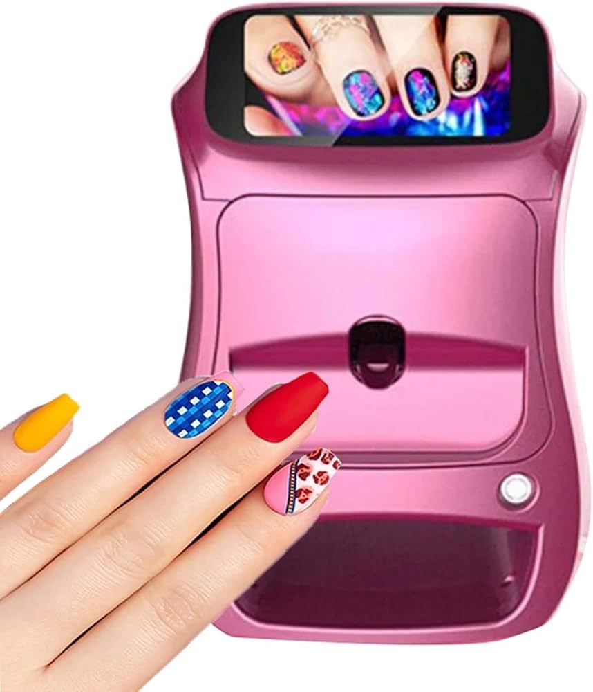Amazon.co.jp: ポータブル自動ネイルペイントマシン、デジタルモバイル