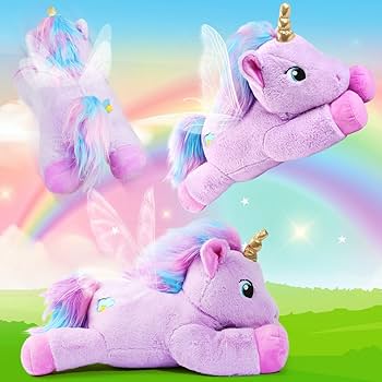 Amazon.co.jp: BenBen ユニコーンぬいぐるみ L 18インチ パープル