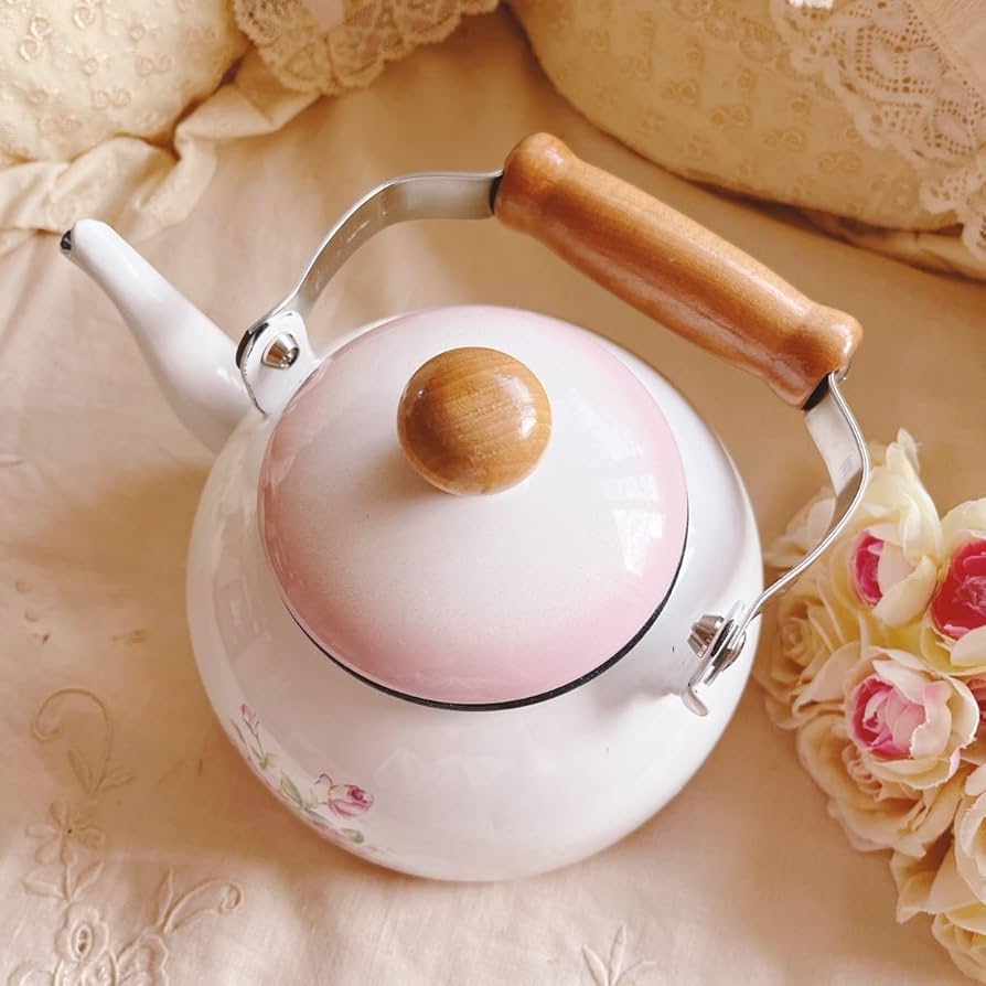 Amazon.co.jp: イマンビビアン ホーローケトルポット 琺瑯薔薇 マニー