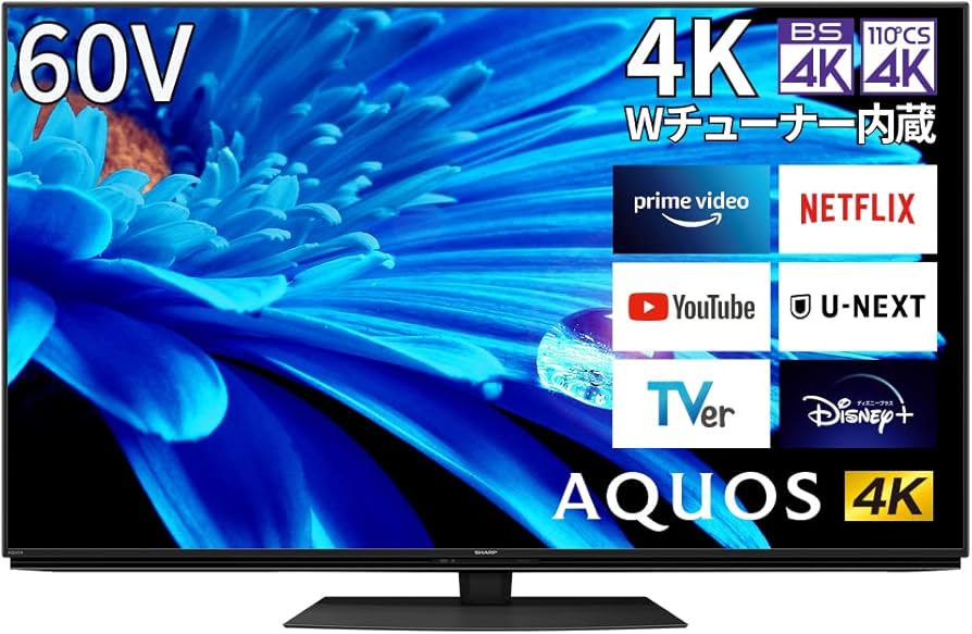 Amazon | シャープ 60V型 4K 液晶 テレビ AQUOS 4T-C60EN1 N-Black