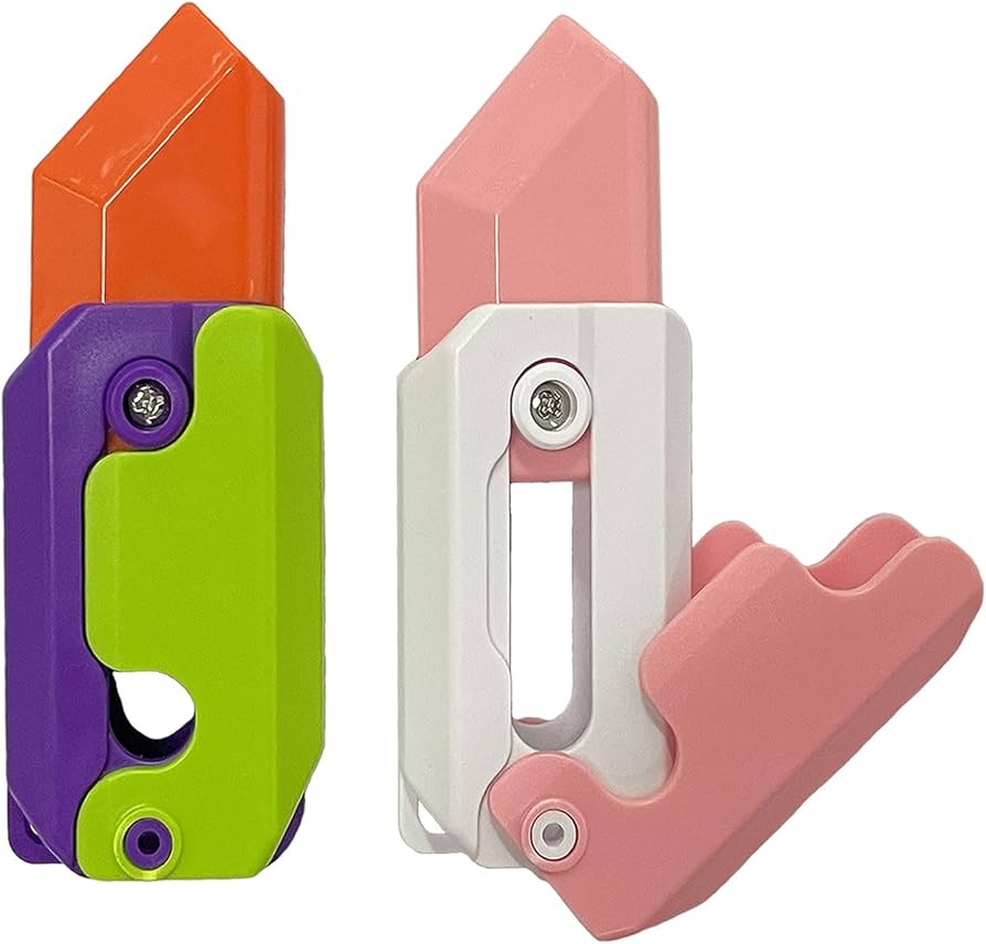 Amazon | XVZKIZJ フィジェットトイナイフ 2個パック 3Dプリント 格納