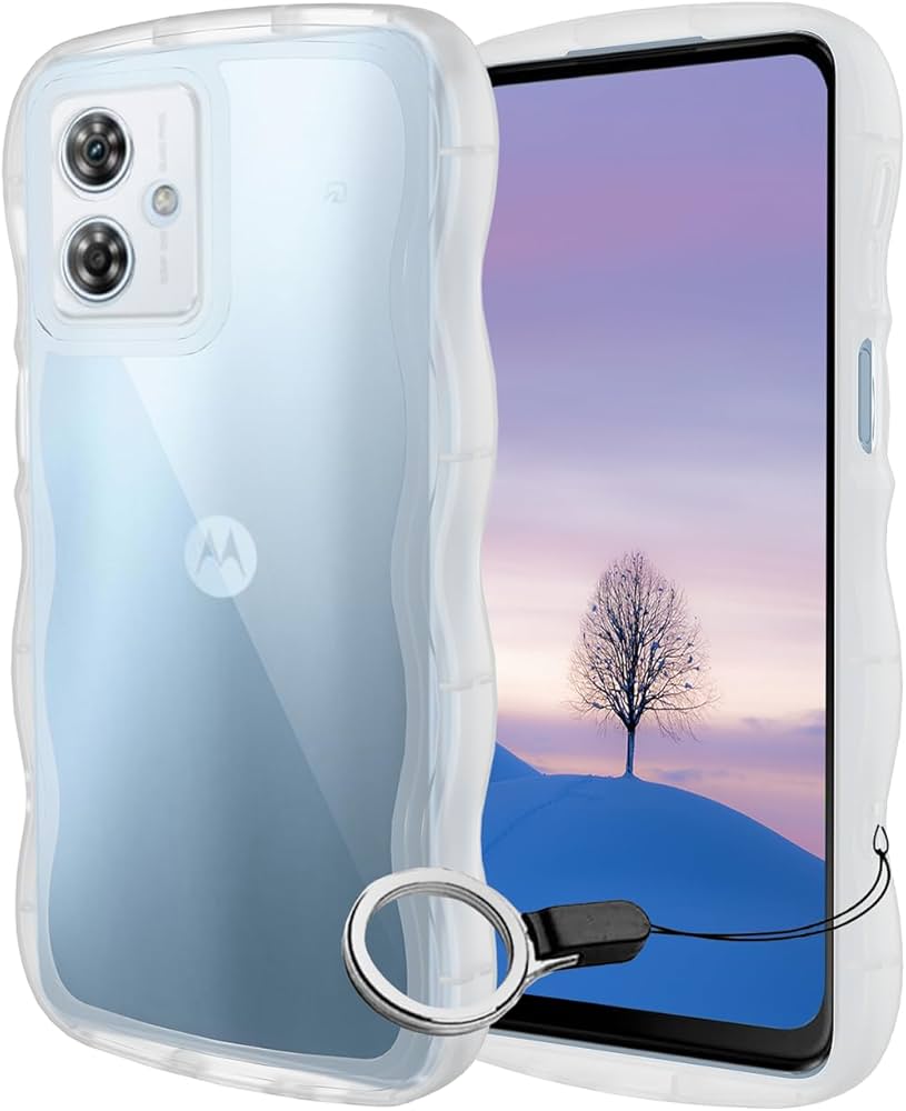 Amazon.co.jp: Motorola Moto G64Y 5G/G64 5G ケース クリア ウェーブ
