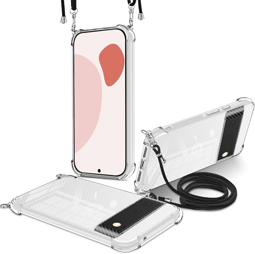 Amazon.co.jp: Google Pixel 6 ケース クリア ネックストラップ 首かけ