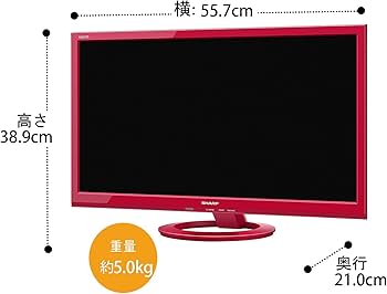 Amazon | シャープ AQUOS 液晶テレビ 24型 レッド系 LC-24K30-R