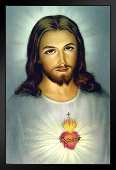 Amazon.co.jp: イエスキリストの神聖な心 肖像画 スピリチュアル装飾