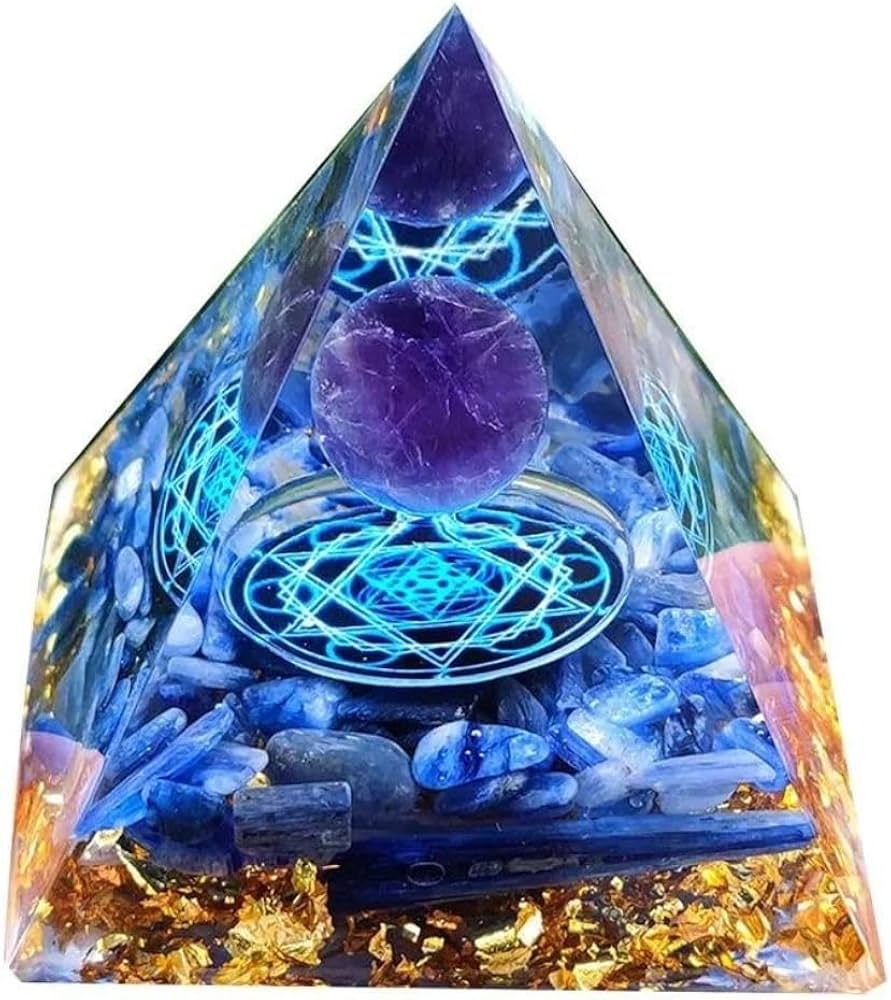 Amazon.co.jp: PLEAVIT オルゴナイト ピラミッド 水晶 天然石 チャクラ