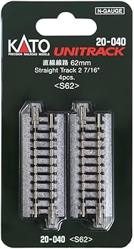 Amazon | KATO Nゲージ 直線線路 62mm 4本入 20-040 鉄道模型用品
