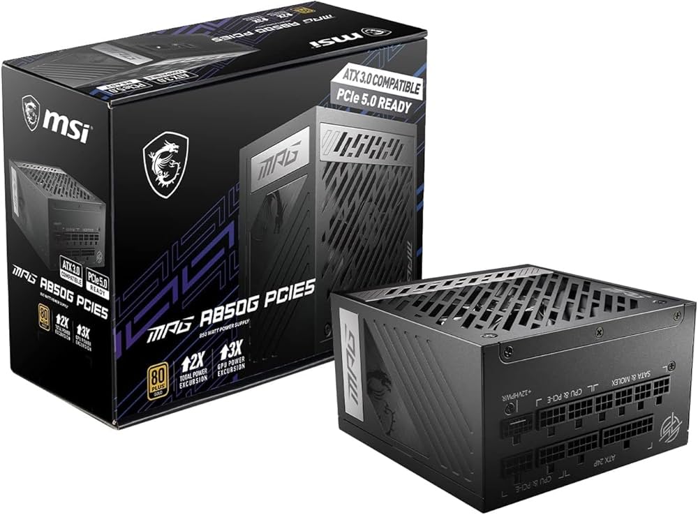 Amazon | MSI MPG A850G PCIE5 PC電源ユニット 850W ATX3.1/PCIe 5.1