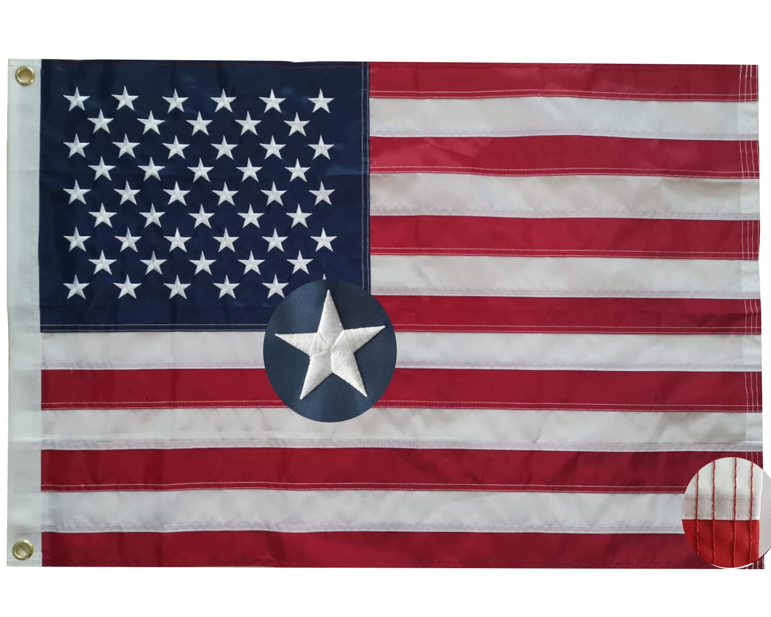 American flag usa flag 2x3ft -60x90cm Embroidered State Flag Sewn