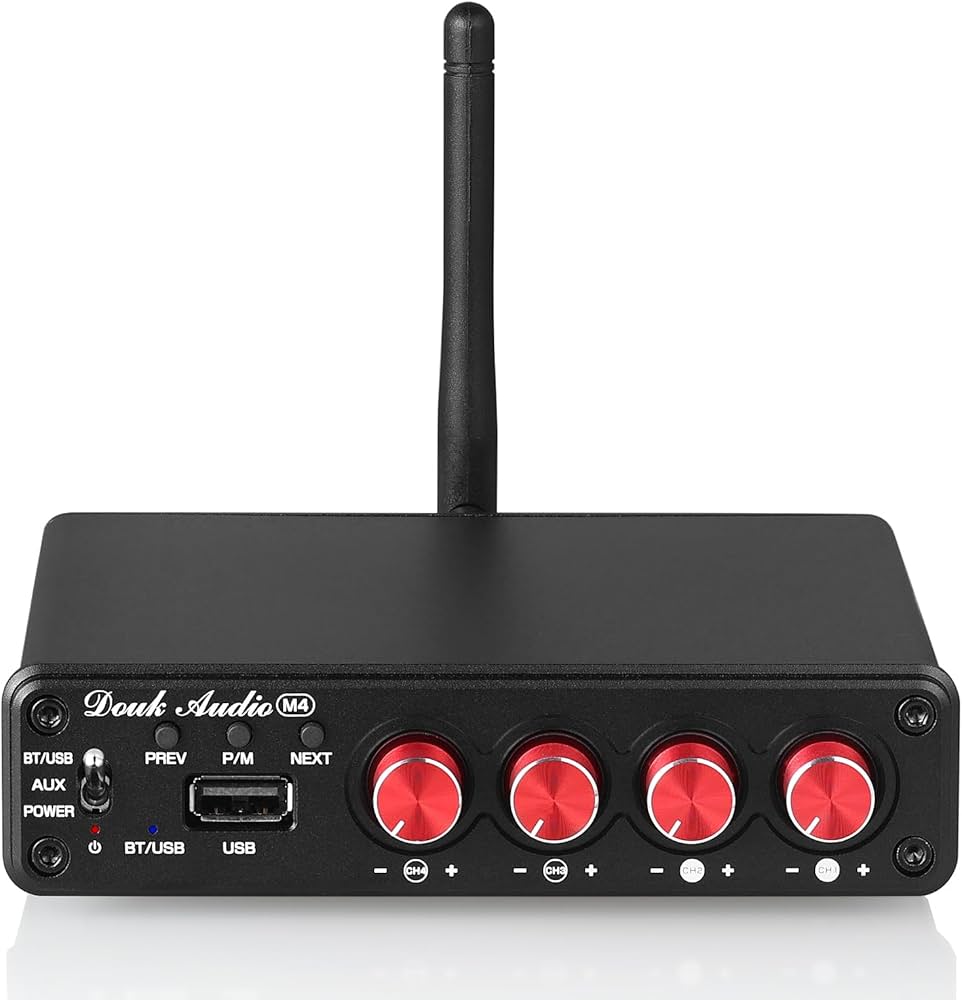 Amazon.co.jp: Douk Audio 4 チャンネル Bluetooth アンプ, 50W×4 HiFi