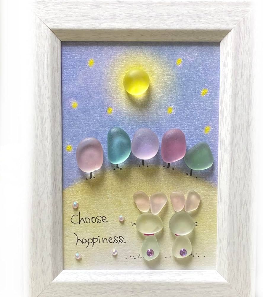 Amazon.co.jp: パステル＊シーグラスアート北欧お月見ウサギちゃん