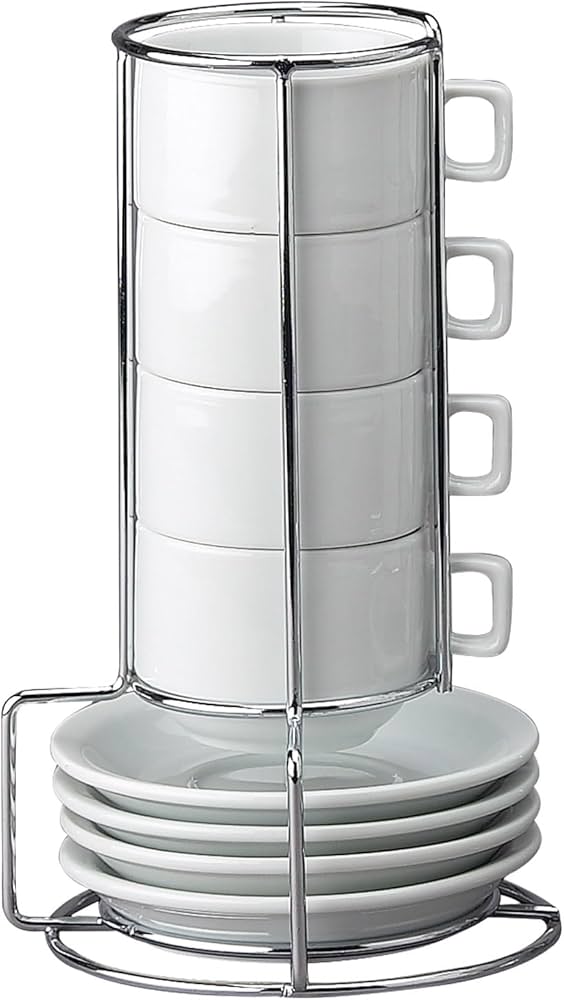 Amazon.com | HIC Kitchen Stackable Espresso Coffee Set, Fine