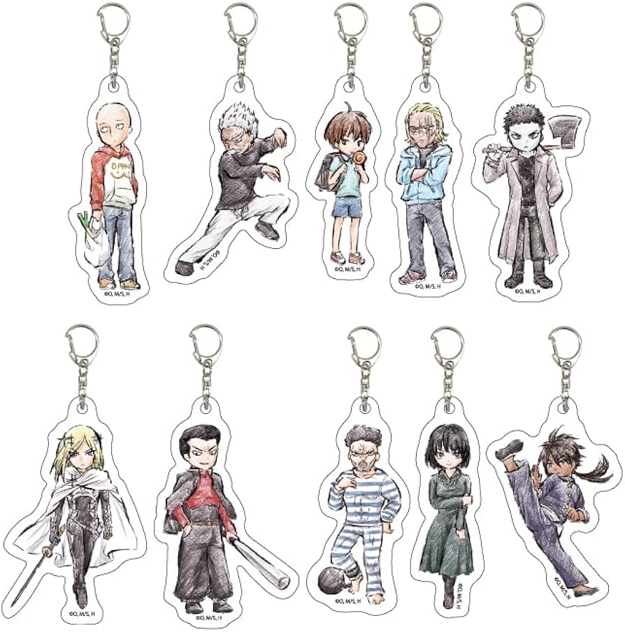 Amazon.co.jp: ワンパンマン 02 グラフアート アクリルキーホルダー 10